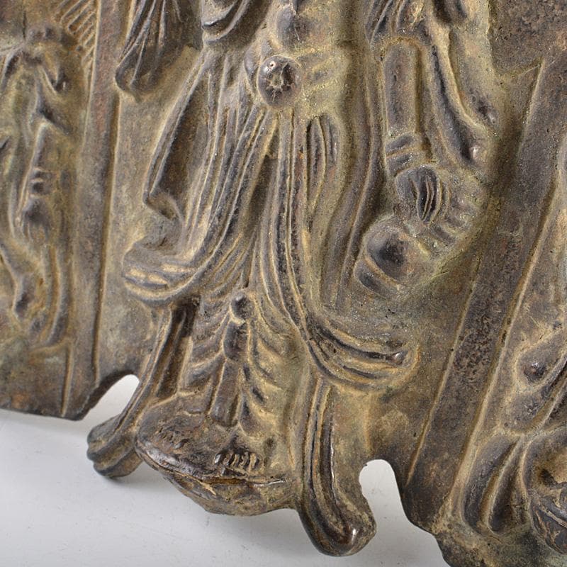 仏教美術　古銅　朝鮮李朝仏　仏像　押出仏　打出仏　置物　M　R6884