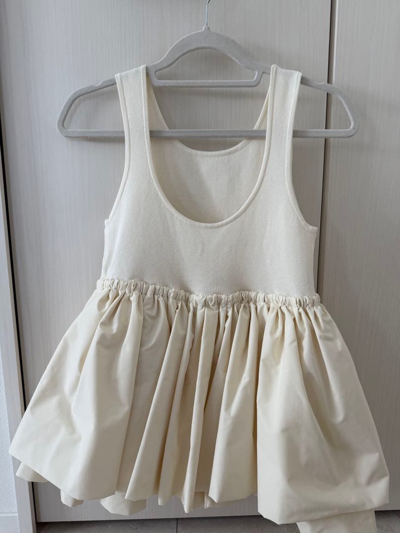 sea room lynn 》KnitDockingバルーンノースリーブトップス