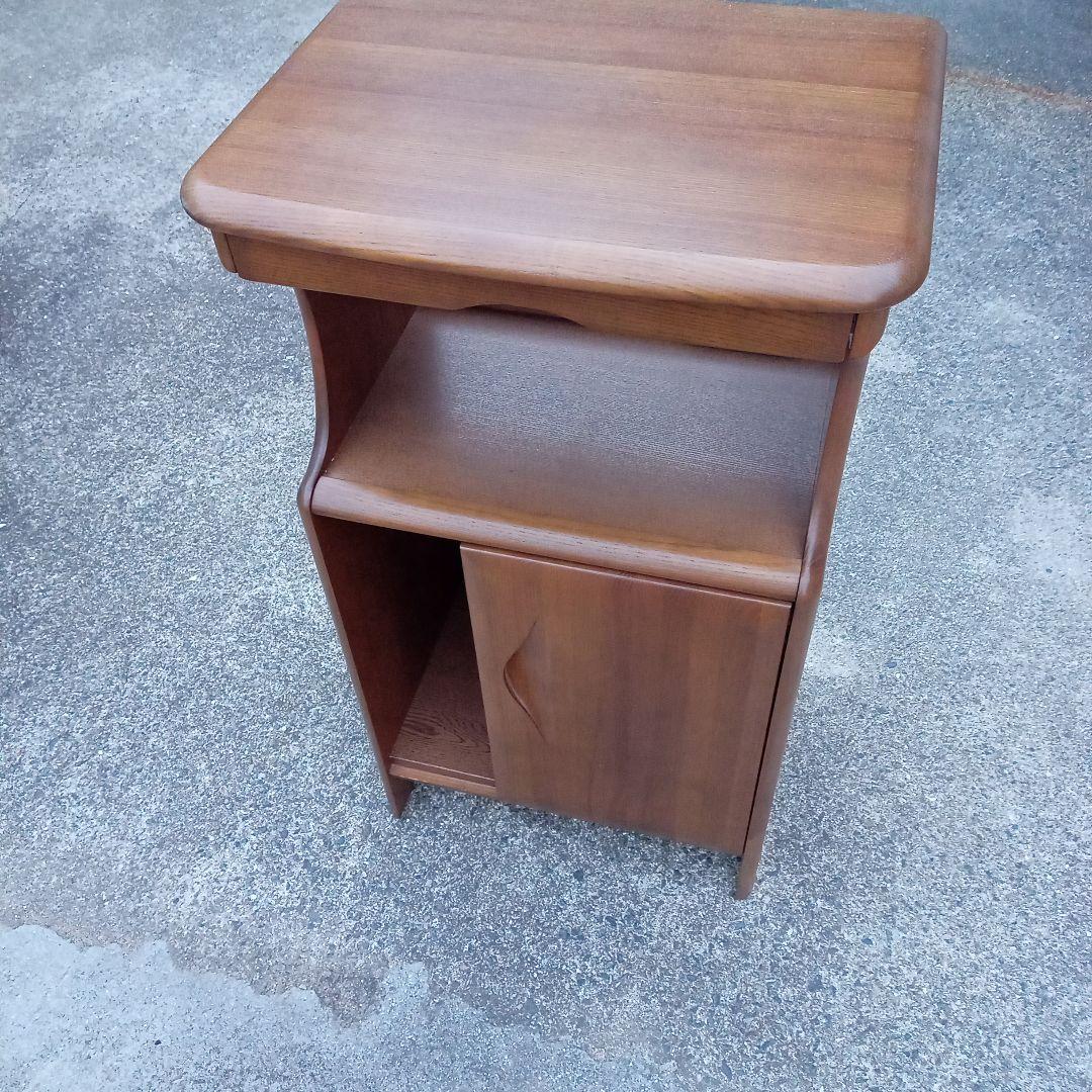 カリモク、ブラウン 電話台 引き出し付き　棚　花台　多用途キャビネット