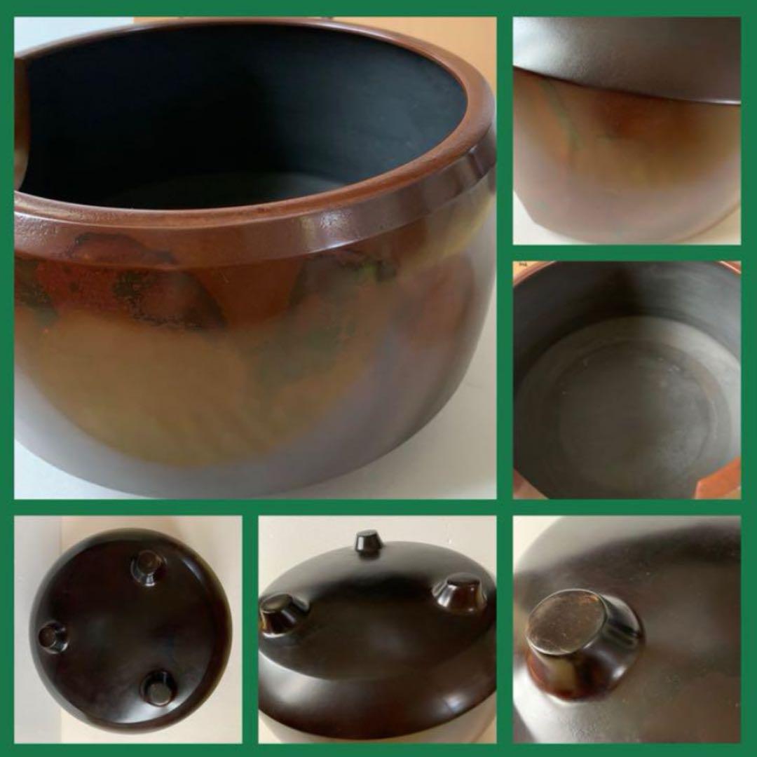 風炉　面取り風炉　寛斉作　寛斎作　共箱　茶道具　裏千家　おまけ（塗板）