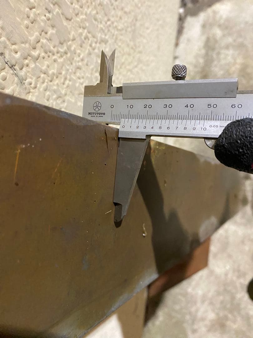 銅製長方形プレート 約9mm厚