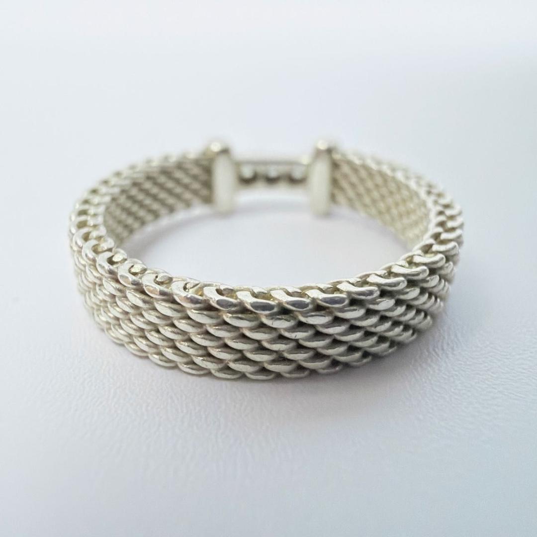 ティファニー サマセット 3P ダイヤ リング 指輪 約4号 シルバー 925