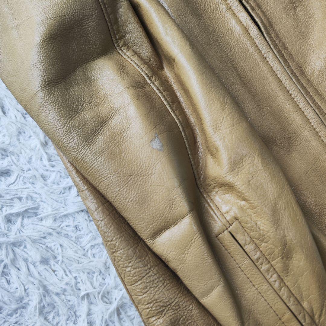 ★希少★Schott シングルライダース 本革 ベージュ Lサイズ レザー