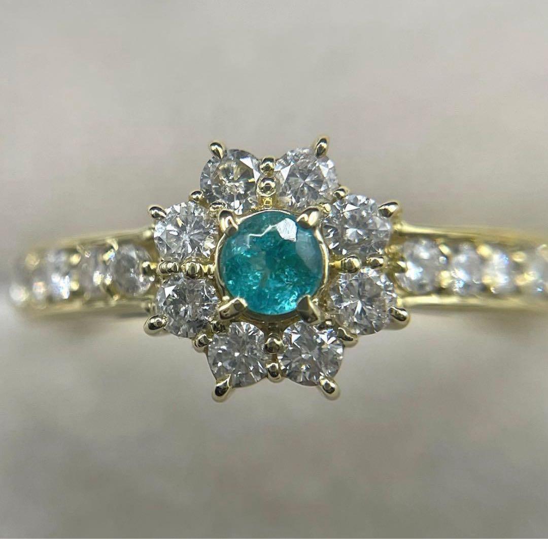 専用JK503★高級パライバトルマリン0.144ct D0.55ct リングソ付