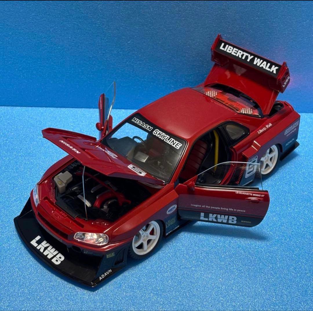 1/18 日産 スカイライン GT-R R34 リバティーウォーク ミニカー