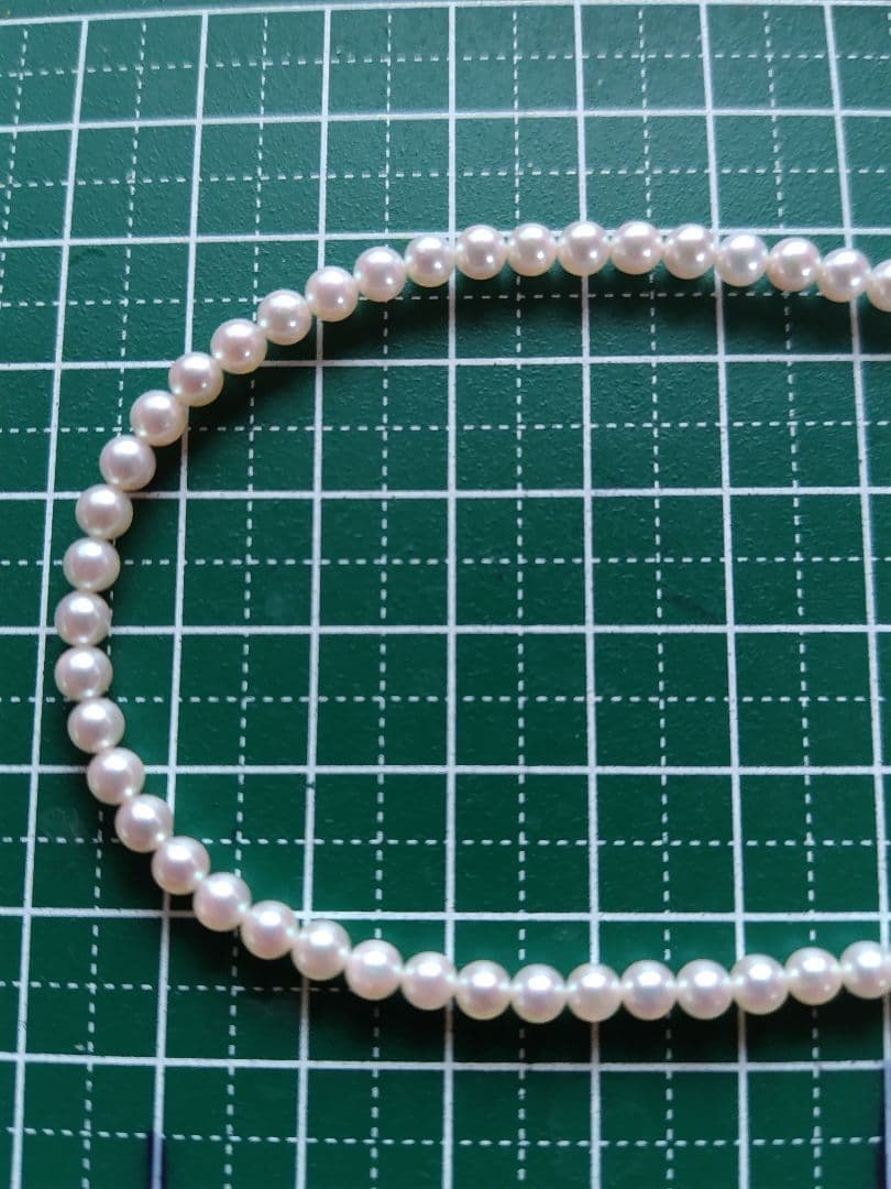 【艶照り最高】K18WG アジャスター付き あこや真珠ベビーパールネックレス