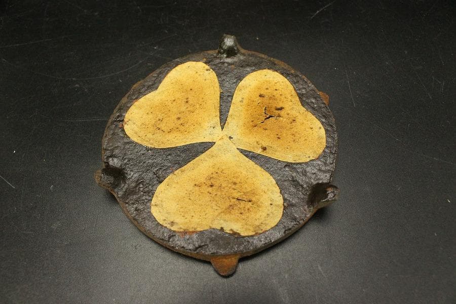 鉄製 吊り灯 和照明 吊り鎖付 時代物(A977)