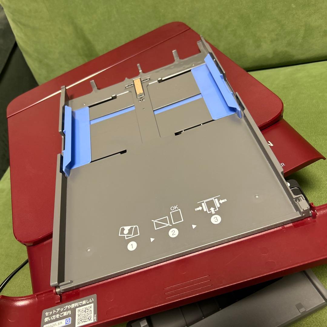 未開封インク付き EPSON EP-879AR プリンター レッド