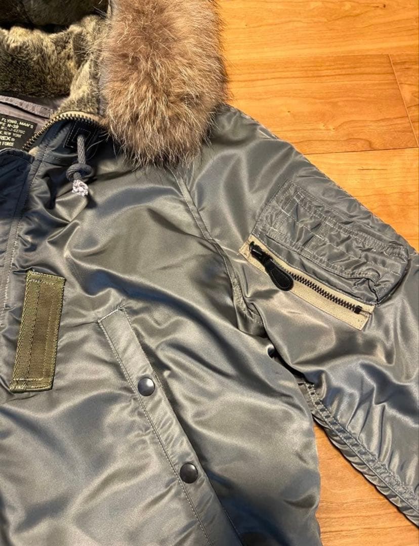 AVIREX N-3B ヴィンテージ　6112070 リアルファー　Lサイズ