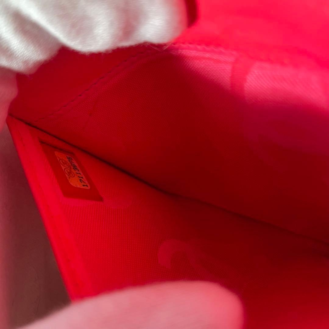 シャネル CHANEL 財布 二つ折りカンボンライン ココ 黒 白 ピンク