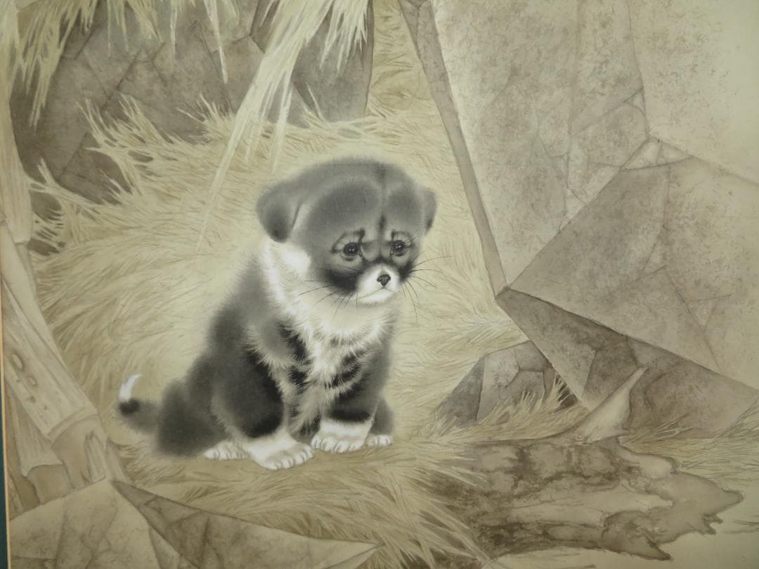 ◆ 米春茂（ライスチュンマオ）　題不明　中国画（水彩）　国家一級美術師　◆