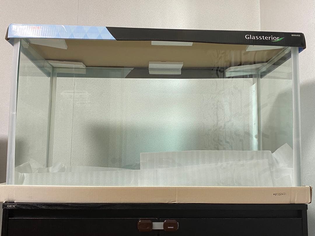 【引取限定】90センチ水槽、水槽台 ライト 濾過装置 浄水器5点セット