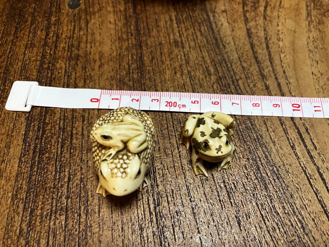 根付 天然素材 蛙 セット ビンテージ アンティーク 骨董品