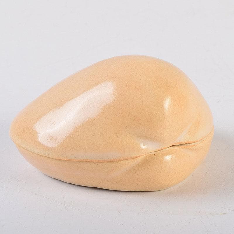 茶道具　萩焼　十二代　田原陶兵衛作　蛤香合　共布共箱　V　8754