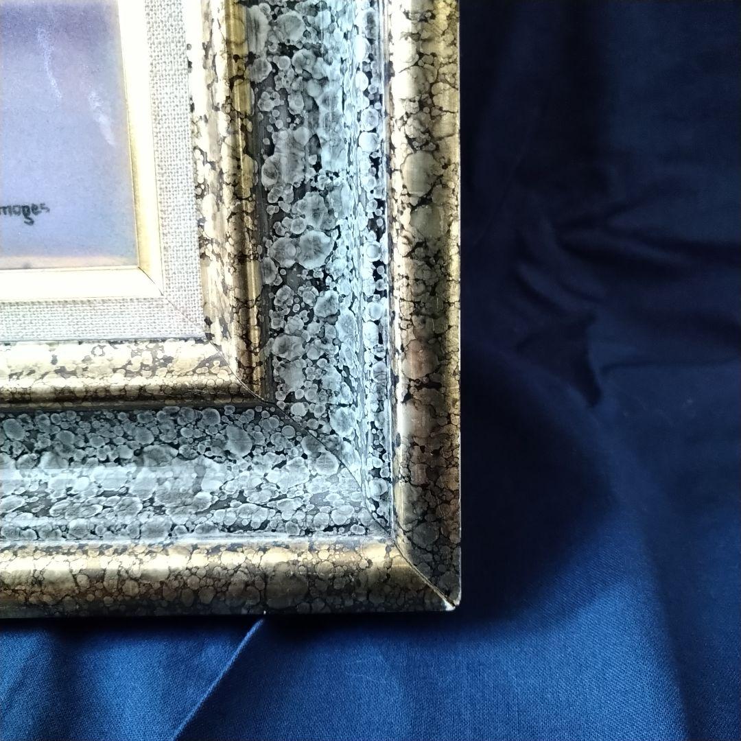 ✤リモージュ額入りエマイユ銅版画✤「Chantal de Burguet」✤