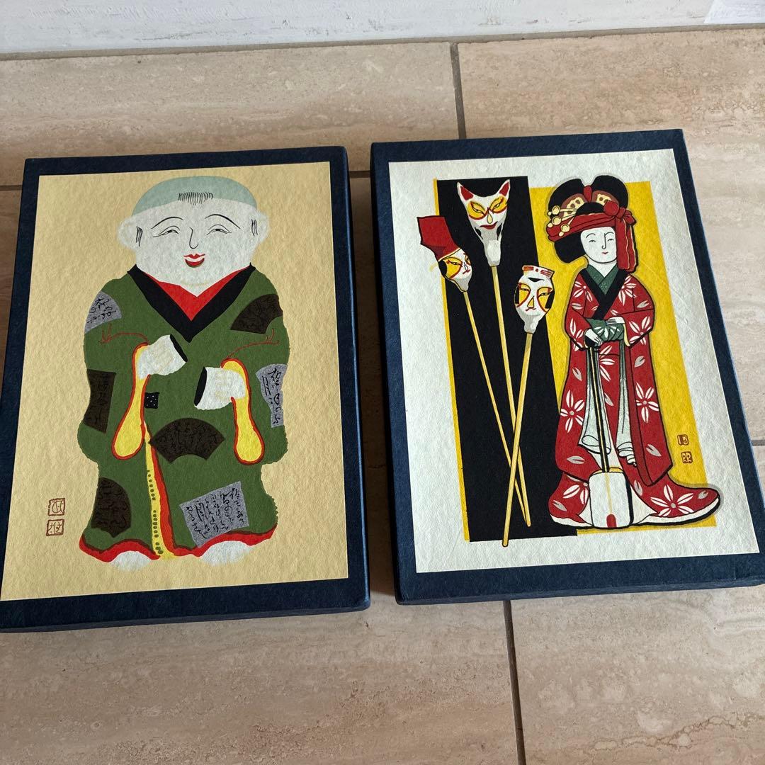 武井武雄　版画　おもちゃ絵　文箱（紙製）