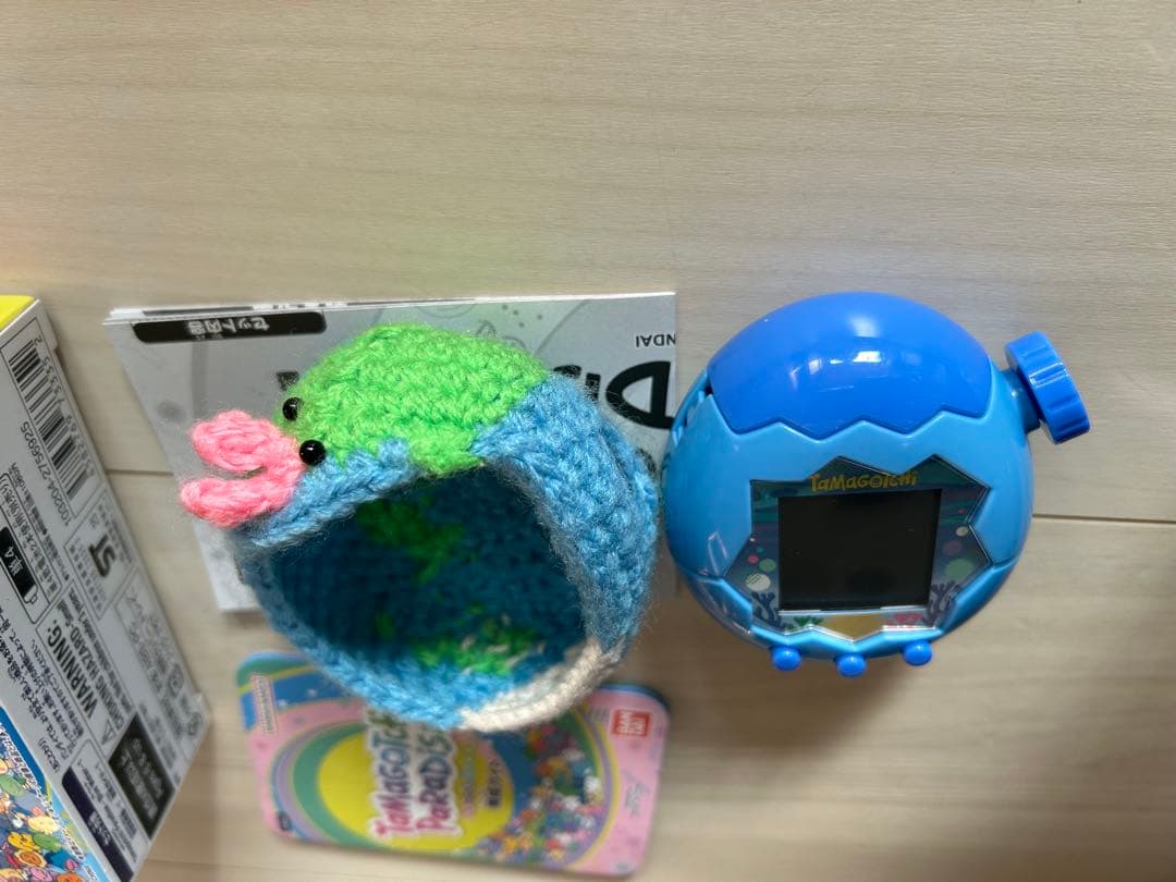 たまごっちパラダイス本体（ブルー ） と手作りカバー