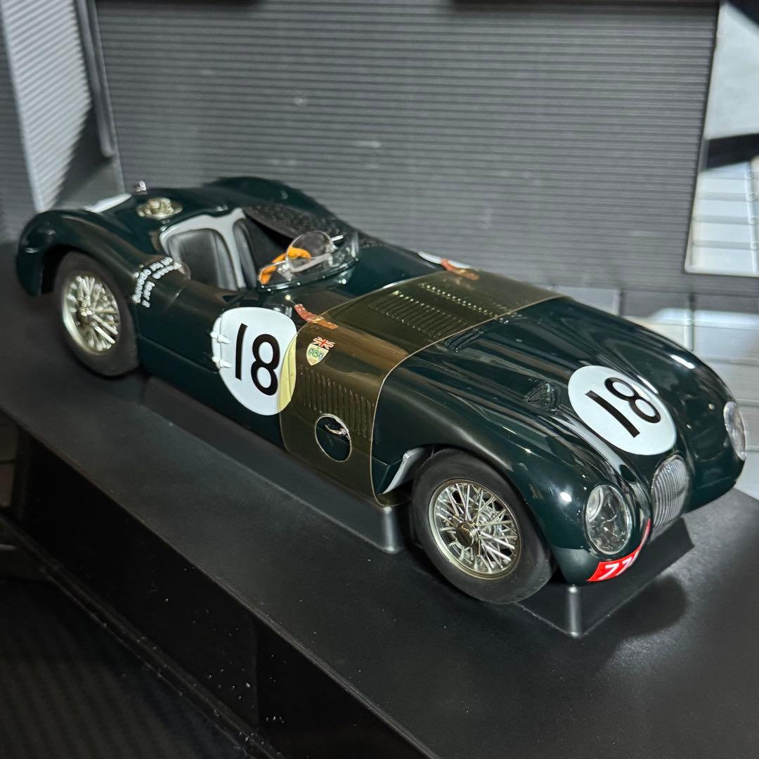 絶版 未展示品 オートアート 1/18 ジャガー Cタイプ レーシンググリーン