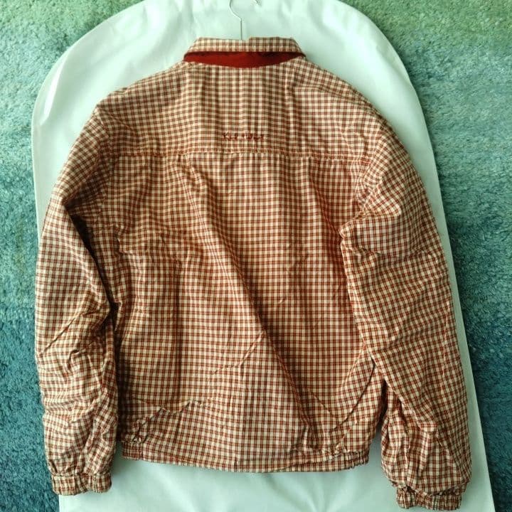 Karl Helmet 赤＆チェック リバーシブルジャケット・ユニセックス