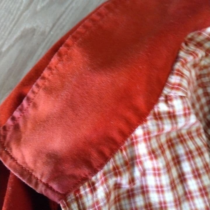 Karl Helmet 赤＆チェック リバーシブルジャケット・ユニセックス