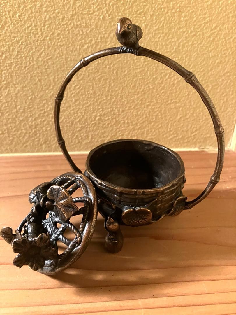 アートオブジェ 花篭香炉