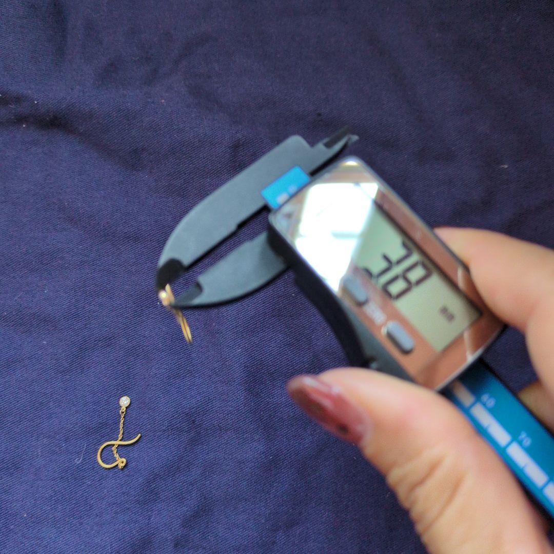 ティファニー バイザヤード ドロップピアス フック 750 0.16ct