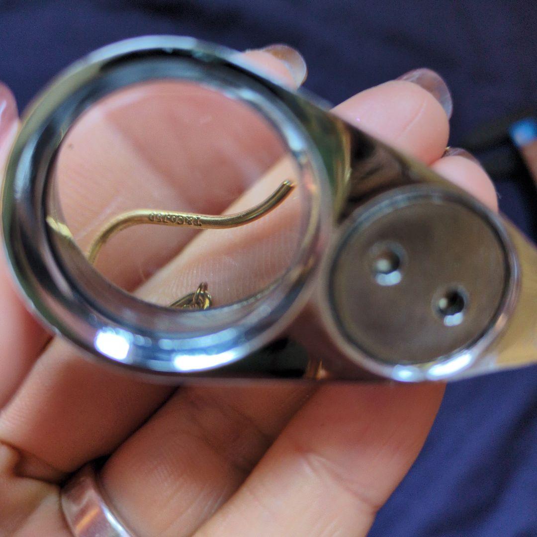 ティファニー バイザヤード ドロップピアス フック 750 0.16ct