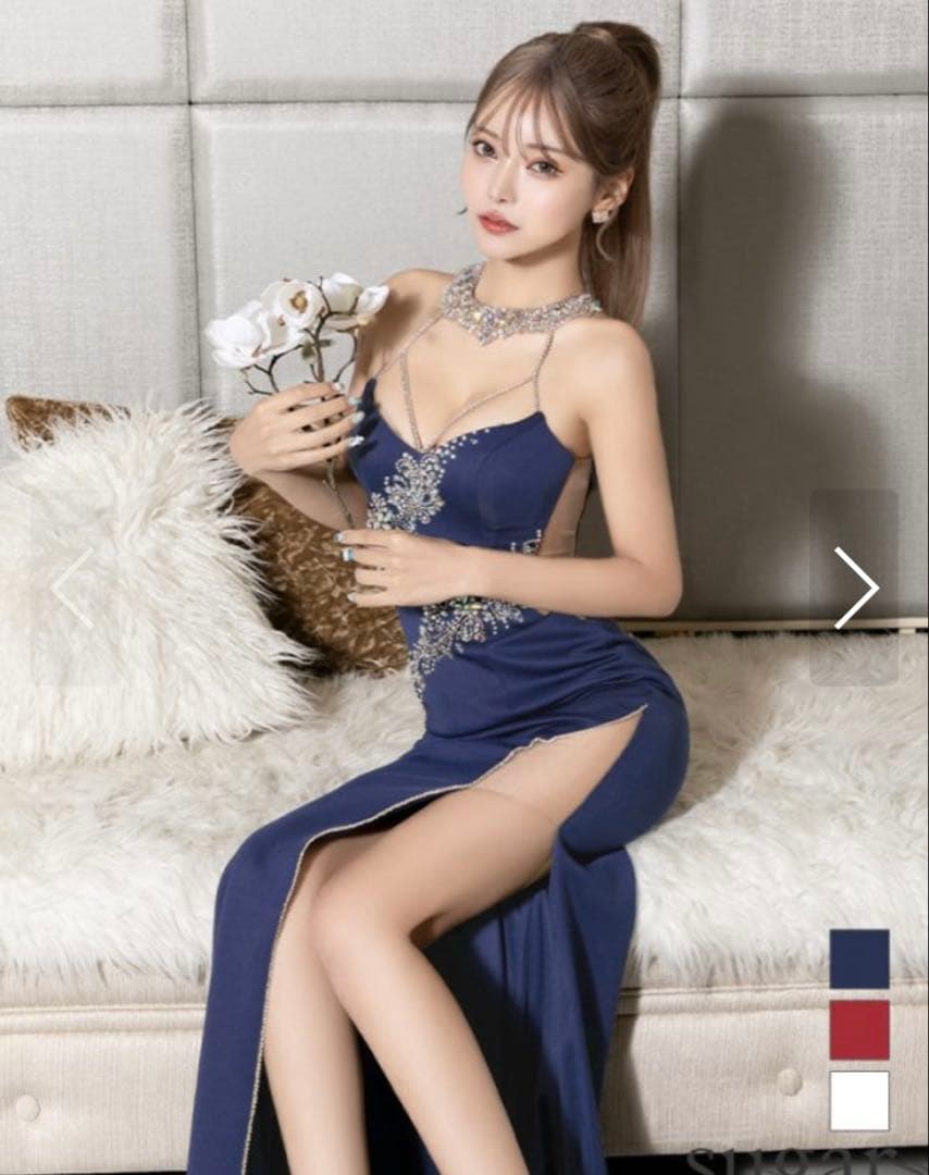 Angel R ネイビー ブルー キャバドレス S