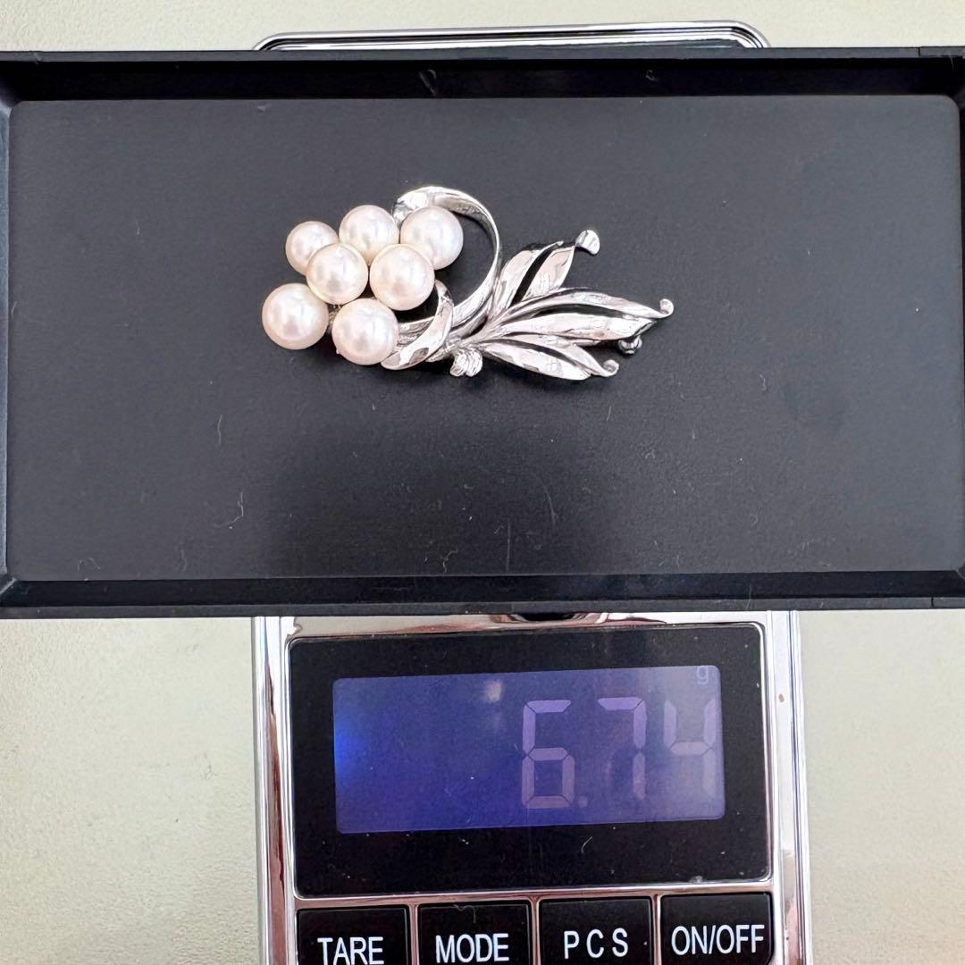 ま*ん様 希少✨MIKIMOTO ミキモト　シルバー　アコヤ真珠7球　ブーケ　ブ