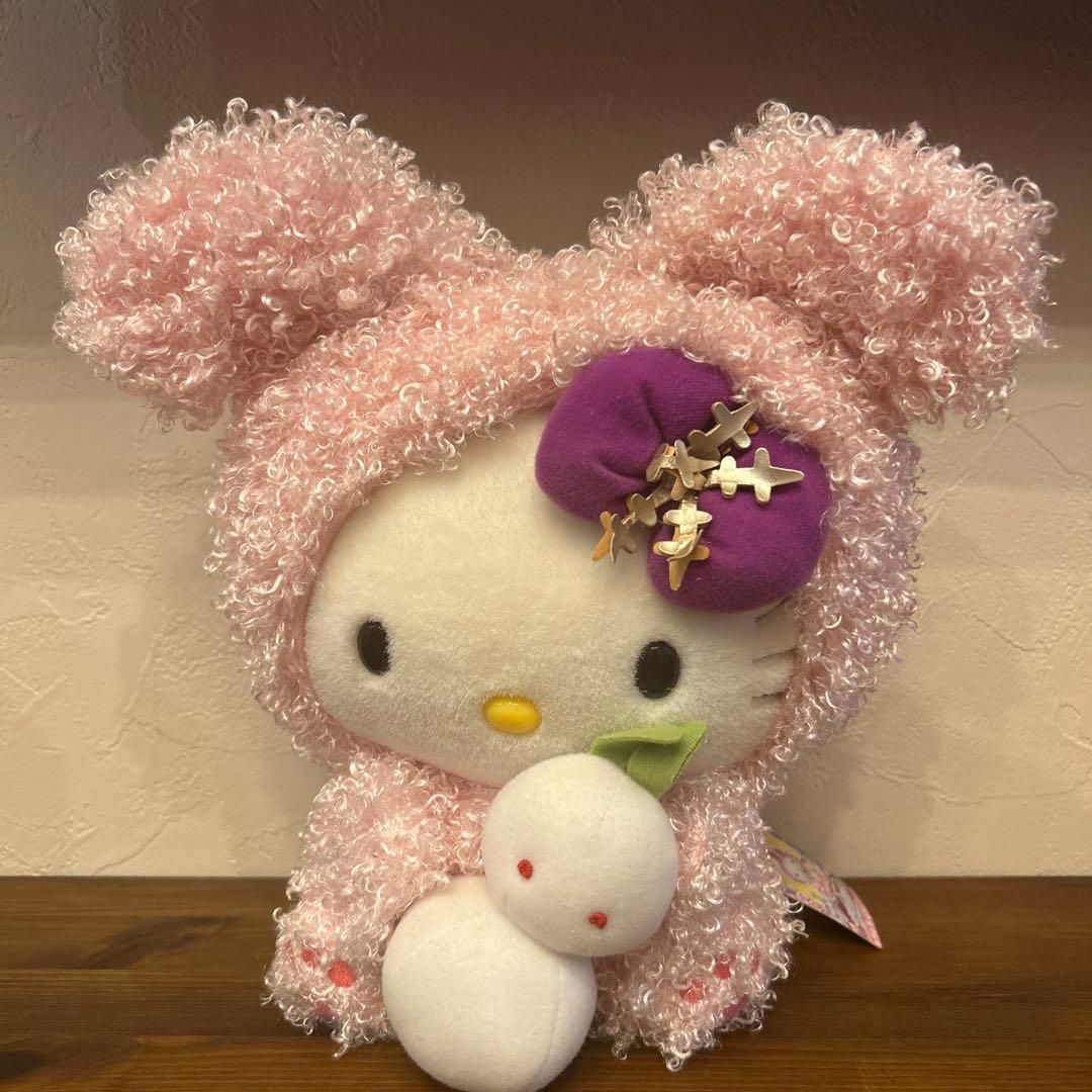 【希少レア】タグ付き　ご当地キティ 北海道限定 雪うさぎ ぬいぐるみ（L）