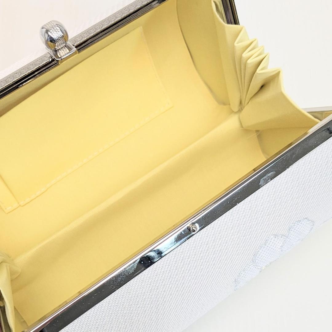 和装 草履バッグセット 帯地 椿 白×銀 3枚芯 フリーサイズ k16-12