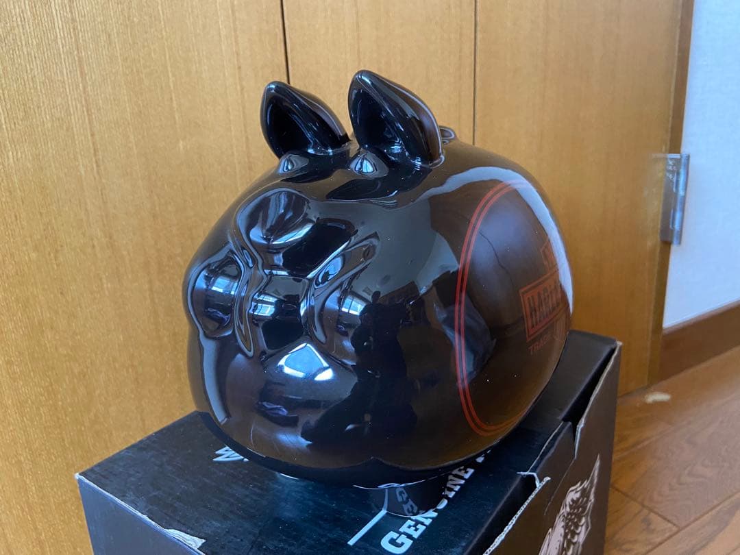 Harley-Davidson 豚型貯金箱 黒