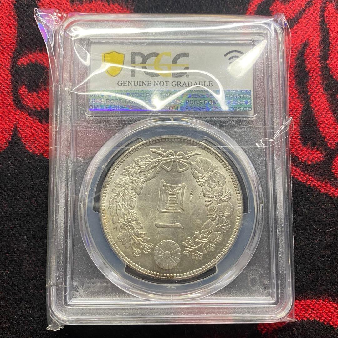 PCGS　UNC　新1円銀貨　B27　大正3年　未使用　1914年　古銭