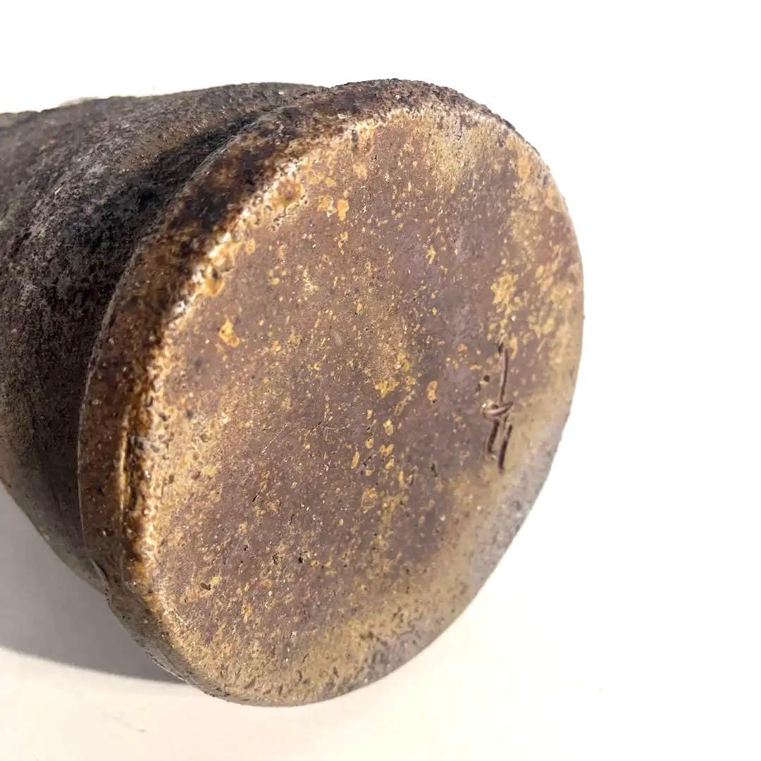 備前窯変耳付花入　備前焼　人間国宝　花器　花生け　花瓶　名工