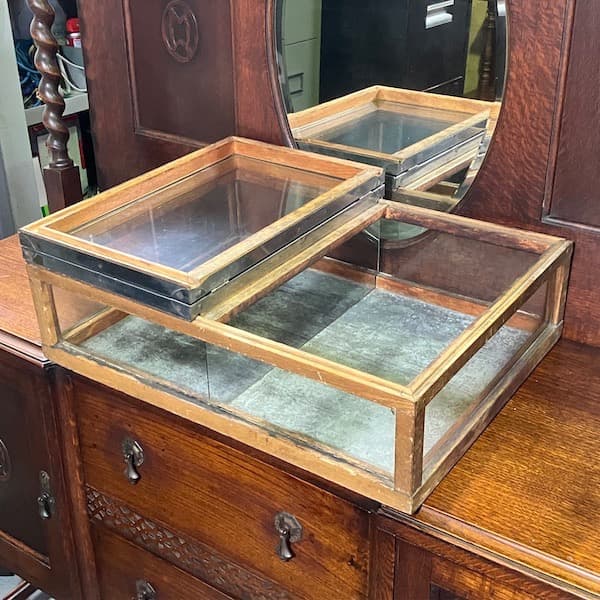 ビンテージ　卓上ショーケース　ガラスケース　コレクションケース