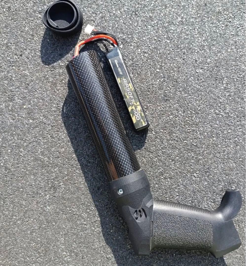 M4 トイガン　ユニバーサルAEGカーボンファイバータンクスタイルストック。