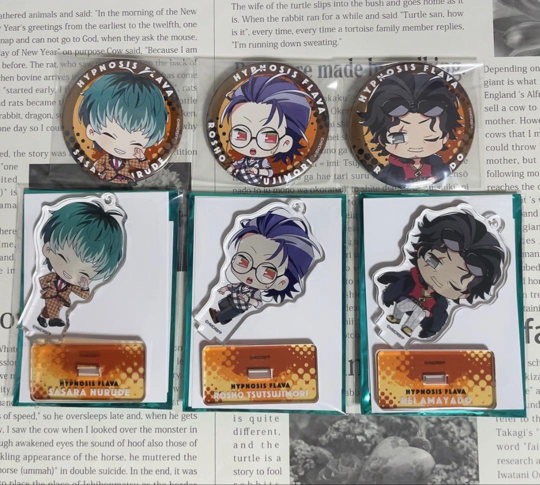 ヒプノシスマイク 簓 盧笙 零 缶バッジ アクキー Flava HYPED-UP