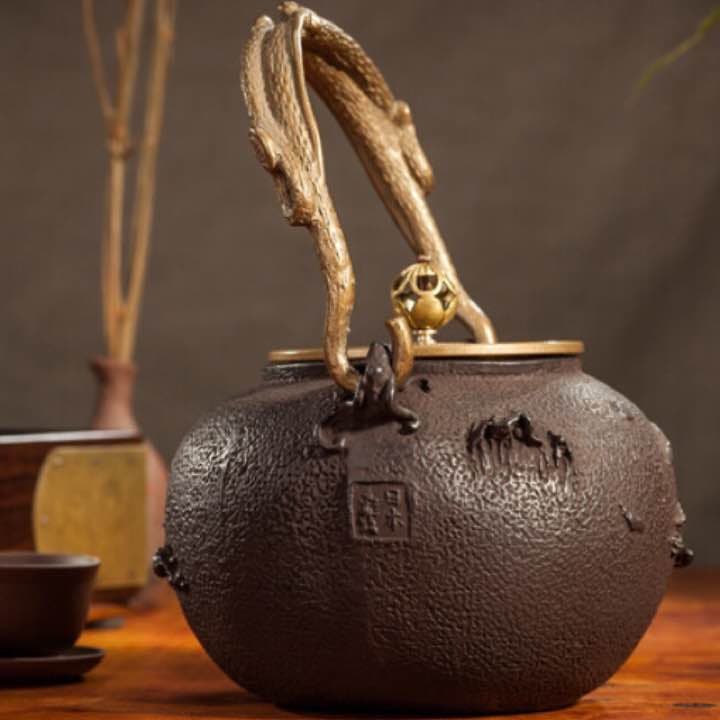 YZ 鉄器 急須 伝統工芸 手作り 鉄分補給 鉄瓶　021