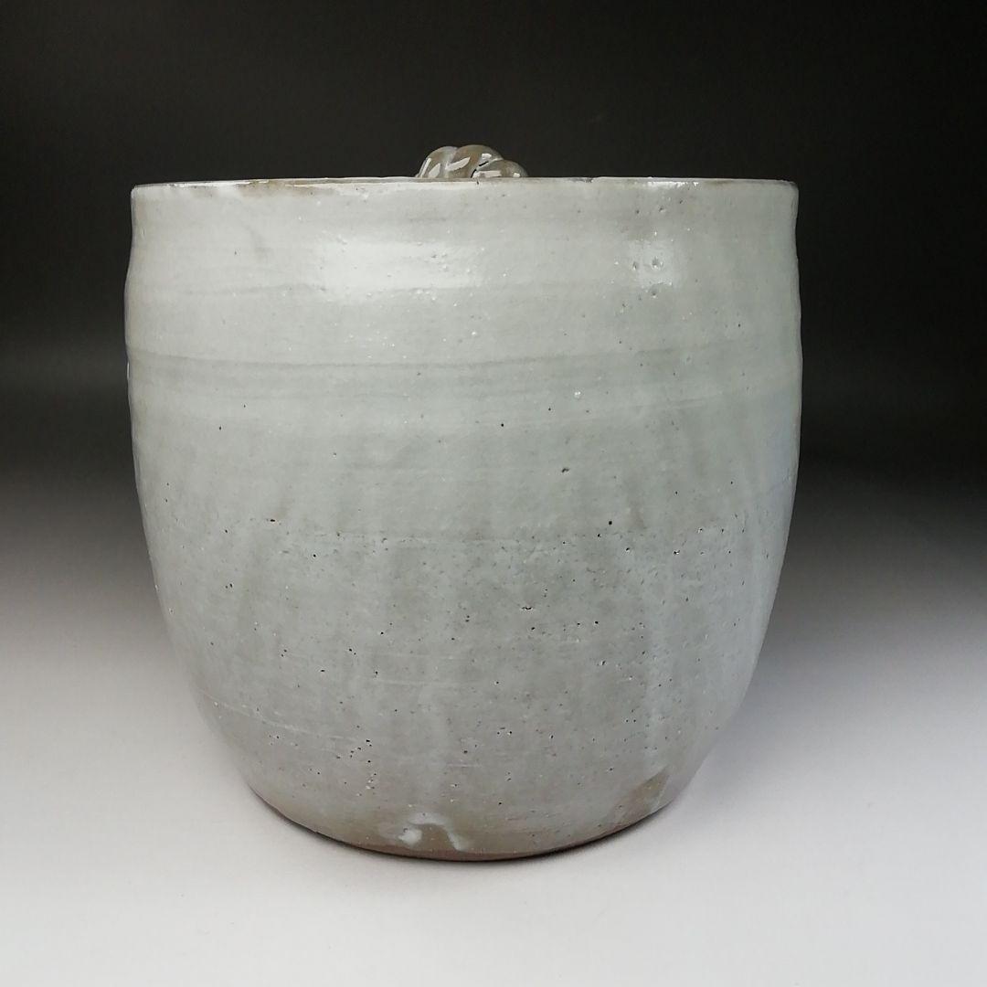 Ｔ２１１　水指　『柳絵』『平安　尾形周平造』　共箱　茶道具