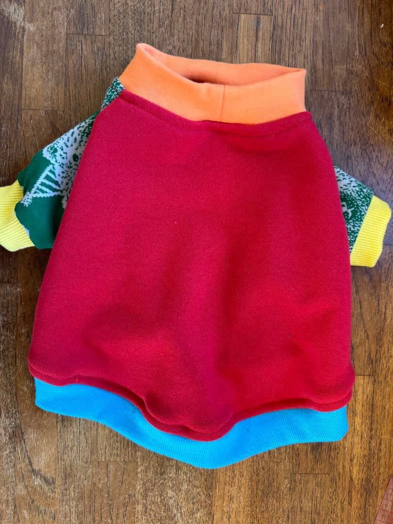 袖にクマさんのロンT  フレブル服　パグ服　犬服　ハンドメイド