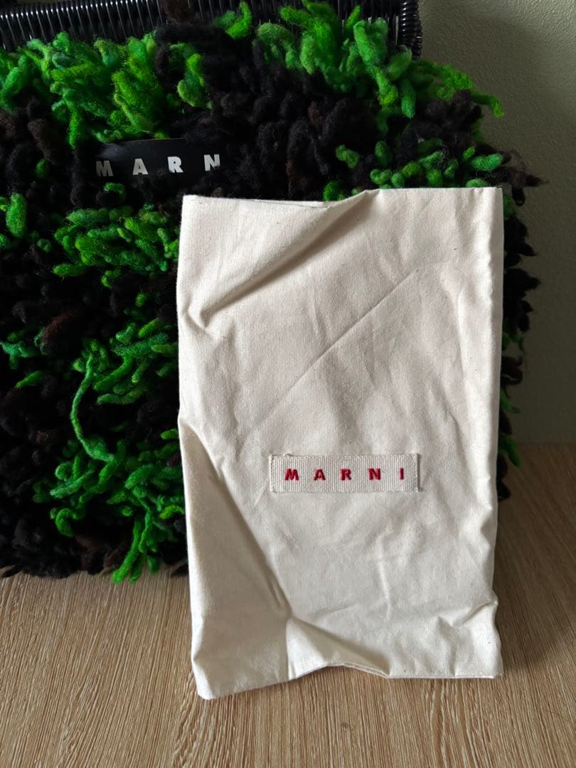 MARNI MARKET Woolyバッグ　ファーングリーン　マルニマーケット