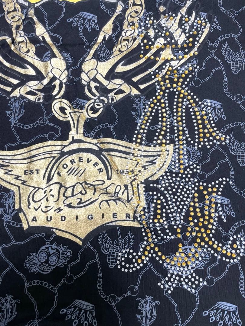 CHRSTIAN AUDIGIERスカル長袖Tシャツ