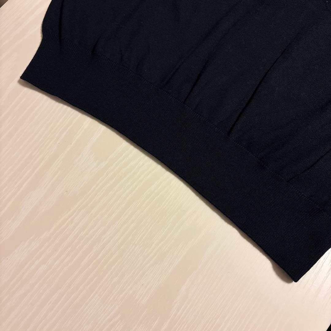 パーリーゲイツ☆新品 カシミヤタッチコットン コラーゲン加工タートルネックニット