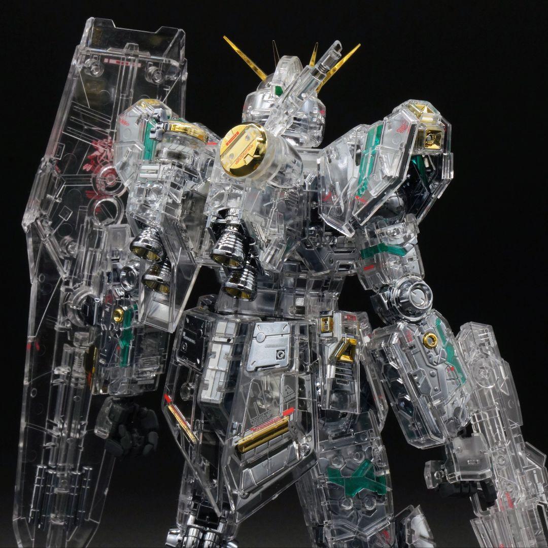 完成品【メッキ加工】MG νガンダム ver.ka メカニカルクリア 制作 限定