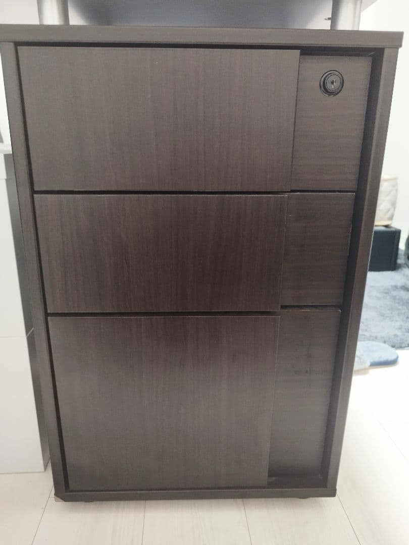 【美品・説明書付・直接引き取り可】ニトリ ダークブラウン L字型パソコンデスク