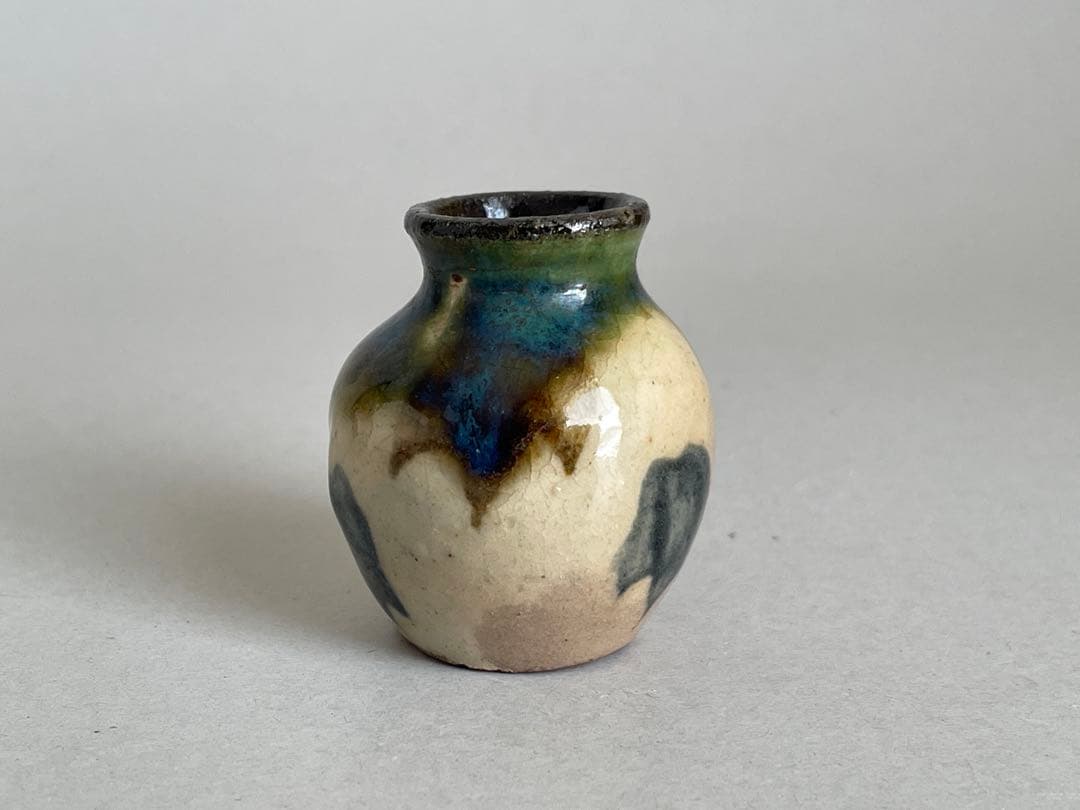 金城次郎 二彩楊枝立 小壺 壺屋時代 人間国宝 壺屋焼 やちむん 民藝