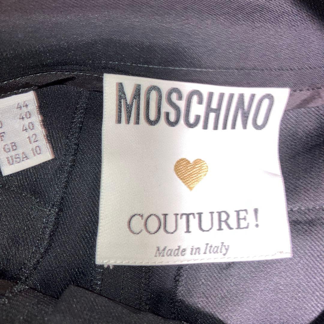 ＭＯSCHINO クチュールブラックベルト付き キュロット　イタリア製