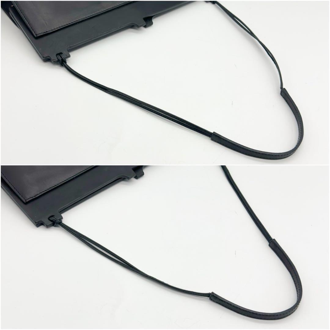 グッチ レザー ショルダーバッグ ハンドバッグ ブラック