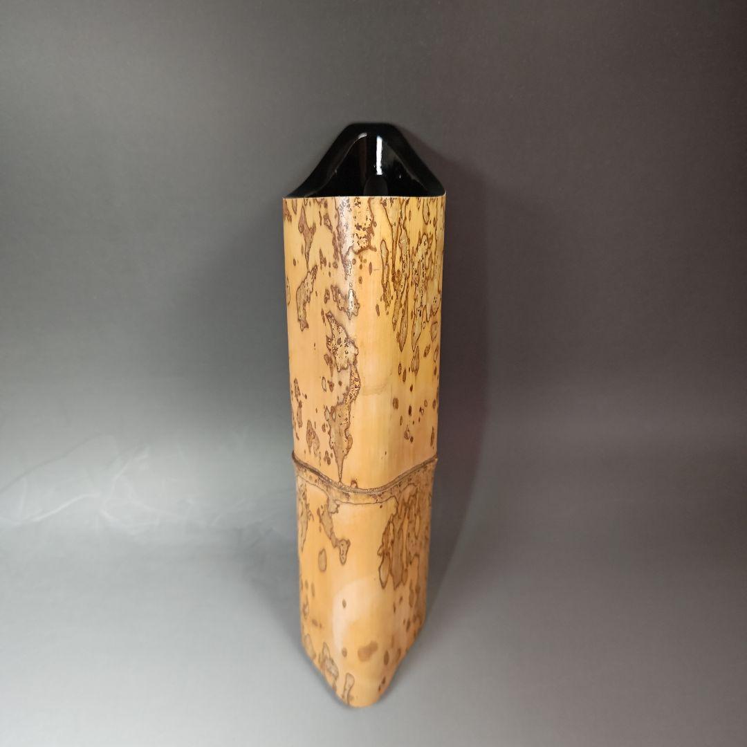 イ291 花生『大本山　大覚寺　御所好　雪月花』『花瓶3点揃　共箱』瓢　青磁　竹