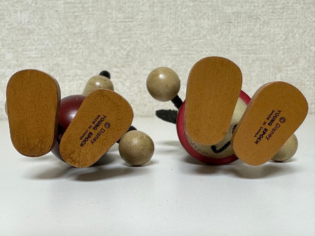 木製 レトロトイコレクション ウッデンドール S ミッキー＆ミニーペアセット